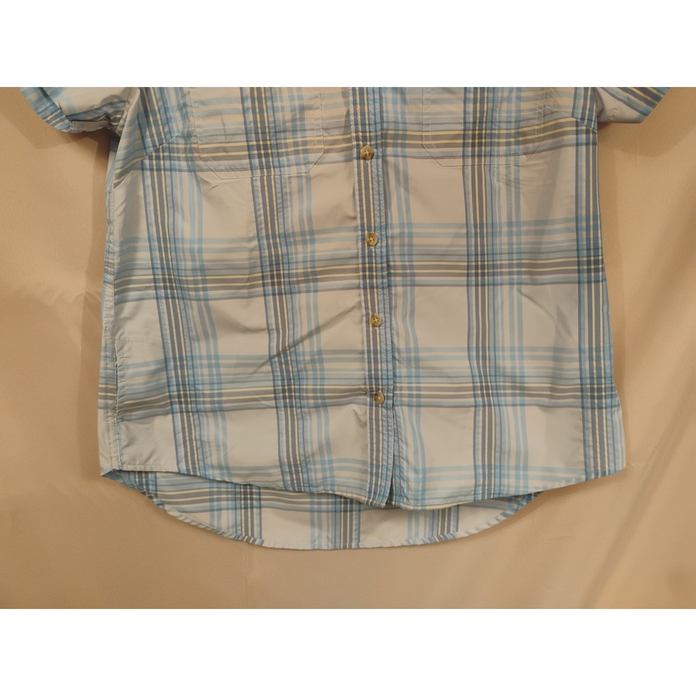 Eddie Bauer Shirt Womens Medium M Blue Plaid Adventurer Shirt Button Up Dry - Picture 3 of 11